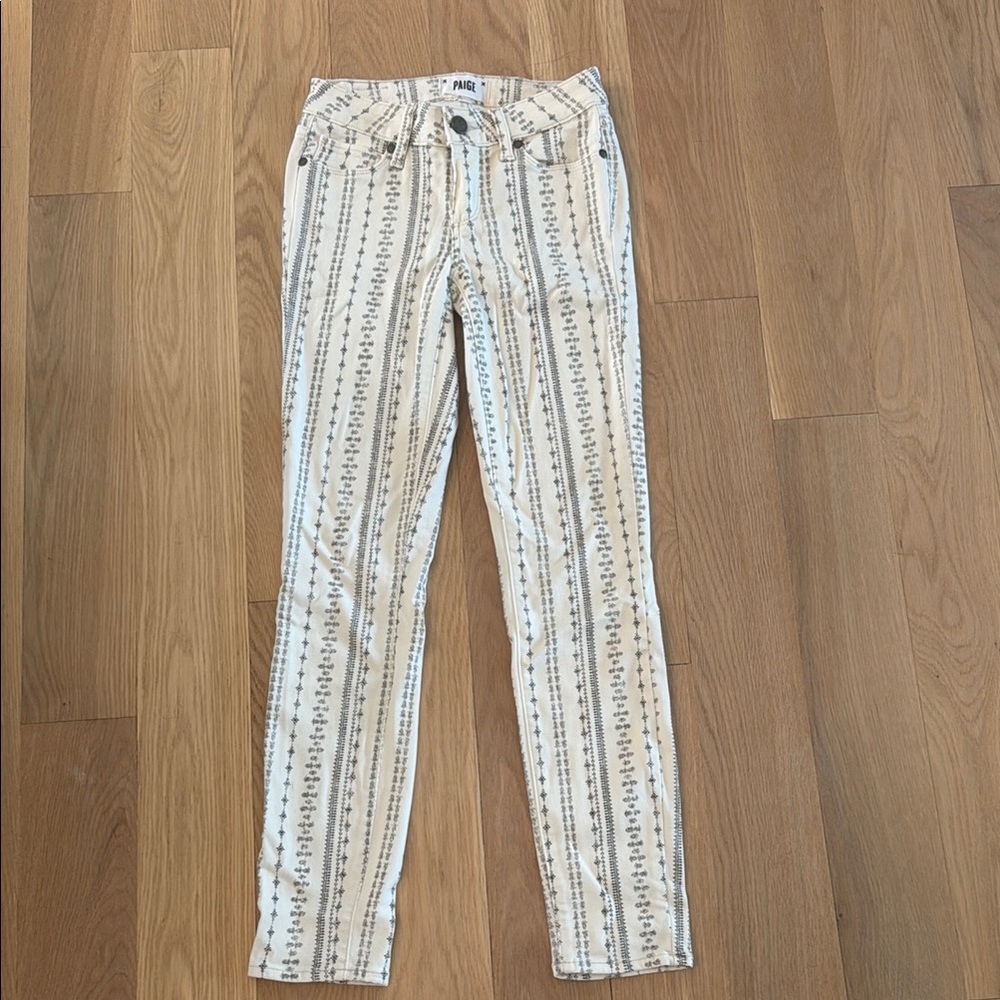 Paige Patterned Jeans size 23 Rare